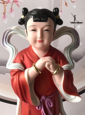 仿瓷金童玉女善财童子龙女观音