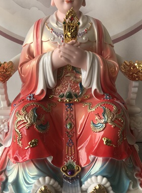 仿瓷泰山奶奶像真身碧霞元君家用客厅泰山娘娘老母神像堂口摆件