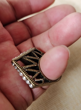 青岛外贸饰品指环欧美朋克风潮流时尚简约镂空透雕个性复古戒指