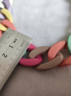 青岛外贸饰品项链欧美潮流时尚个性彩色链条项链亚克力项链