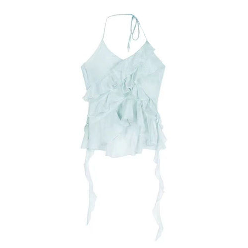 women's Hanging neck camisole, small vest slim fit short top - 图3