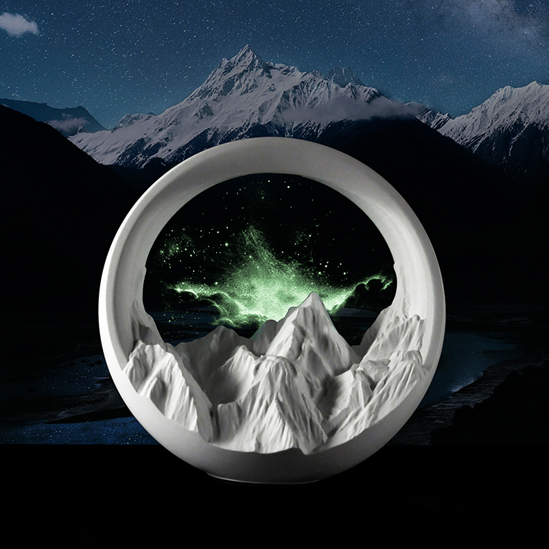 日照金山星空氛围蓝牙音响卧室床头夜灯香薰灯男生长辈圣诞节礼物 - 图1