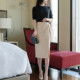 Spring and summer lace-up high-waisted one-step professional suit skirt