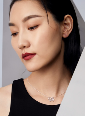 mistova首饰原创心形情侣项链