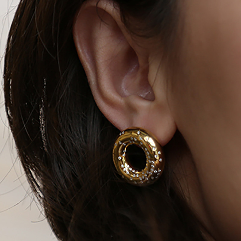 mistova设计师18k金野生野长耳钉 mistovajewelry耳钉