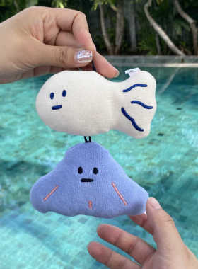 可爱小熊饼干韩ins海洋扇贝挂饰
