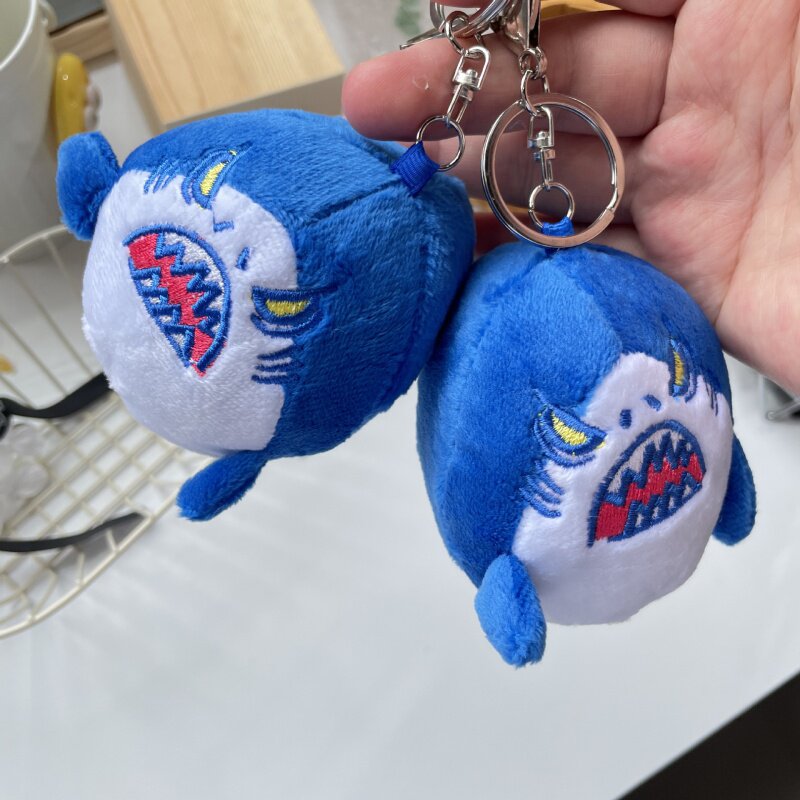 愤怒的鲨鱼挂件情侣钥匙扣包包挂件情人节礼物
