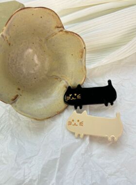日韩小清新猫猫出游记发夹后脑勺边夹仙少女可爱猫咪发饰头饰XF56