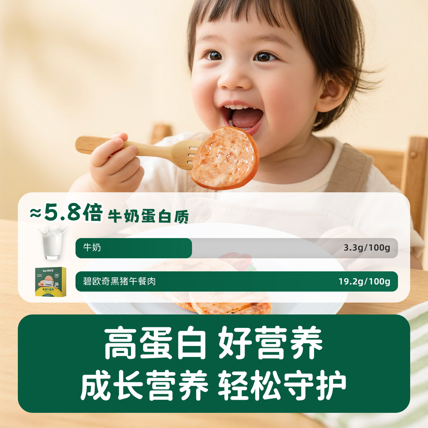 碧欧奇黑猪午餐肉儿童无添加香精零食搭宝宝一岁以上婴儿辅食早餐,淘宝优惠券,粉丝福利购,淘宝优惠卷