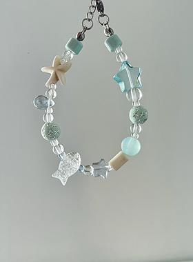 【小鱼薄荷】原创少女心小清新可爱薄荷绿串珠手绳手链