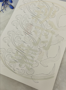 缠花图纸纸样纸板发簪手工簪子