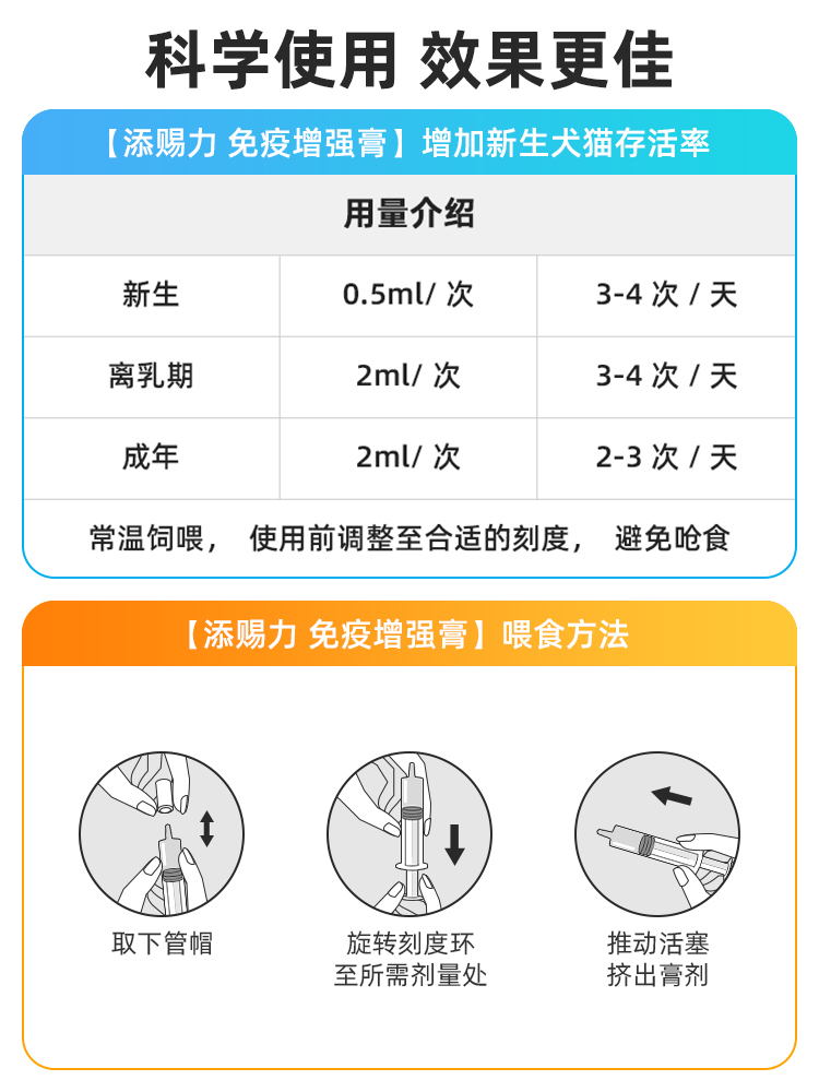 添赐力牛初乳免疫增强膏幼猫孕猫营养膏狗乳铁蛋白美国免疫增强膏 - 图2