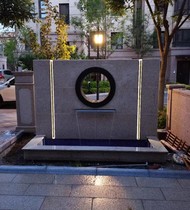 Stone Water Curtain Wall Water Landscape Courtyard Water View Wall Stainless Steel Sink Fish Pool Building View Water Wall Screen Overflow