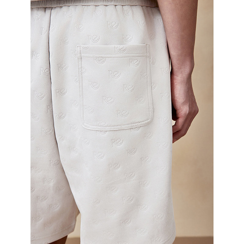 GXG男装 仿麂皮休闲短裤满印休闲裤男裤25年夏季新品G25X222044,淘宝优惠券,粉丝福利购,淘宝优惠卷