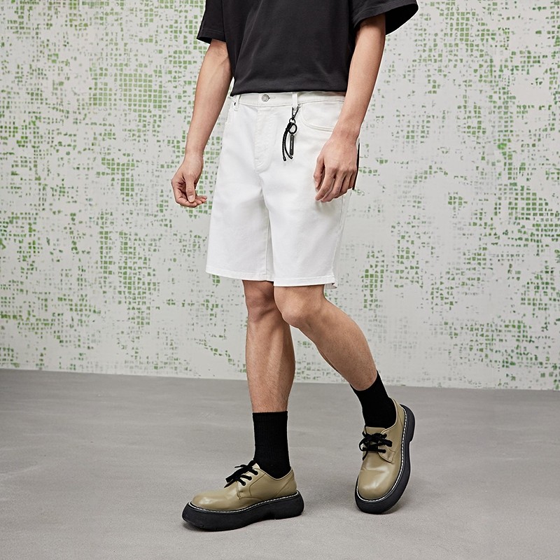 [商场同款]GXG男装 双色直筒牛仔短裤休闲男裤25夏新品G25X252012,淘宝优惠券,粉丝福利购,淘宝优惠卷