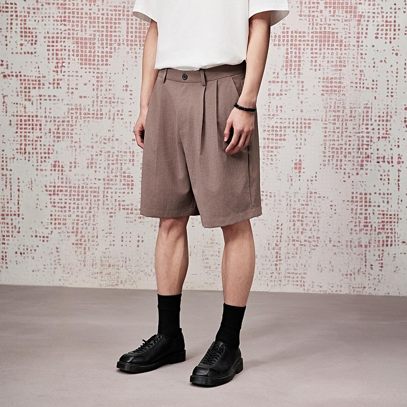 [商场同款]GXG男装 宽松休闲短裤轻薄通勤西裤25夏新品G25X222030,淘宝优惠券,粉丝福利购,淘宝优惠卷