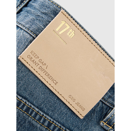 GXG男装 浅蓝色休闲短裤通勤轻薄牛仔短裤猫须设计 2025春季新品 - 图2