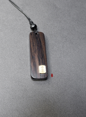 原创设计檀木项链毛衣链