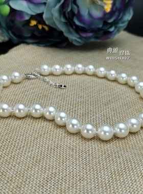 珍珠项链轻奢锁骨链小众设计法式