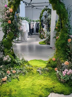 小众绿色植物花艺装饰摆件