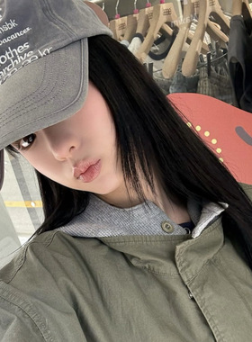 韩国AEAE潮牌字母刺绣棒球帽男女鸭舌帽迷彩 张康乐申有娜ins超火