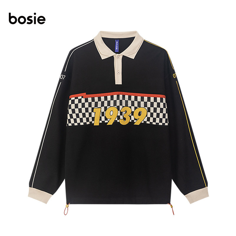 bosie blue2022年春新款复古polo衫 Bosie AgenderT恤