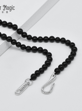 美菲麦项链高级黑玛瑙时尚轻奢高端短颈链情侣简约饰品锁骨气质潮