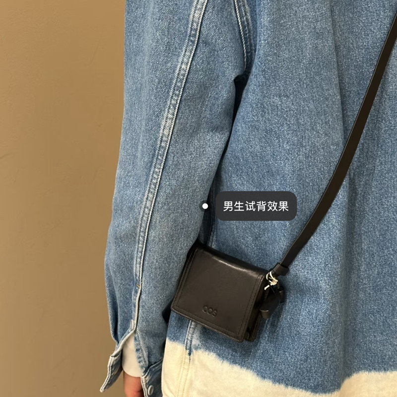 cos2025春夏新款牛皮小方包女小众迷你单肩斜挎零钱包卡包耳机包,淘宝优惠券,粉丝福利购,淘宝优惠卷