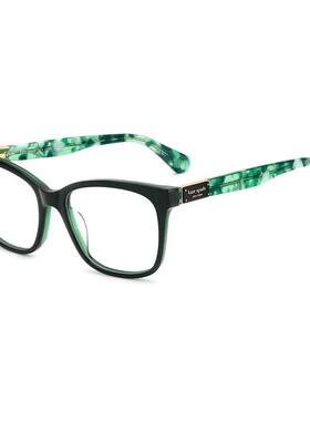 代购kate spade女士眼镜框方形塑料全框绿色日常佩戴办公眼镜架