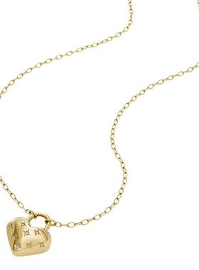 代购Fossil化石优雅金色项链简约设计女款时尚饰品闪耀气质感