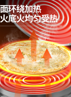 粤华商用1680型悬浮大饼机煎饼机特大电饼铛双面加热酱香饼烙饼锅