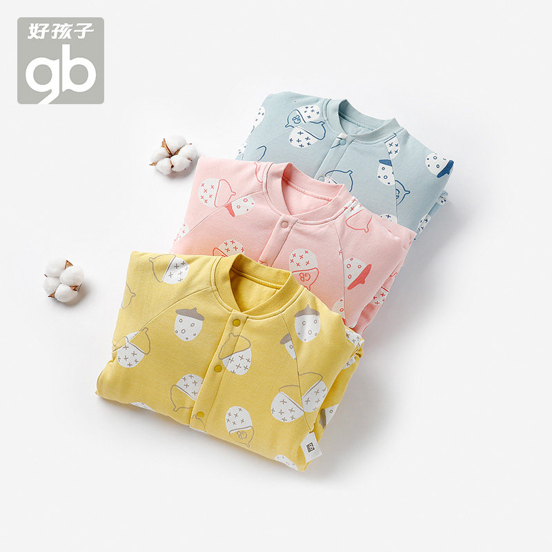 好孩子新生儿婴儿夹棉连体衣服哈衣 好孩子舒贝连身衣/爬服/哈衣