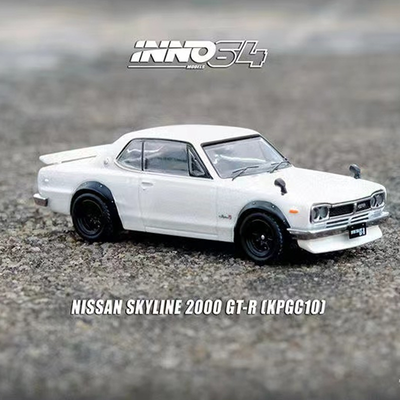 尼桑SKYLINE 2000 GTR INNO 1:64 KPGC10天际线仿真合金汽车模型-图0