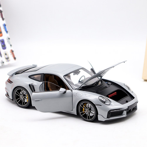 保时捷911 992 GT3 RS Turbo S 迷你切原厂 1:18仿真合金汽车模型 - 图0