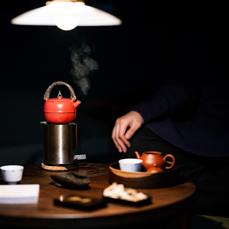 草木祠户外不锈钢小茶炉温煮茶炉酒精炉炭炉蜡烛底座保温火炉-图1