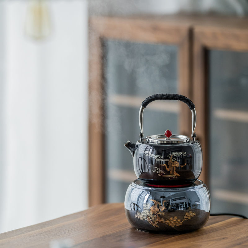 草木祠 品陶堂不锈钢烧水壶 电陶炉煮茶器家用茶水壶泡茶壶温茶炉