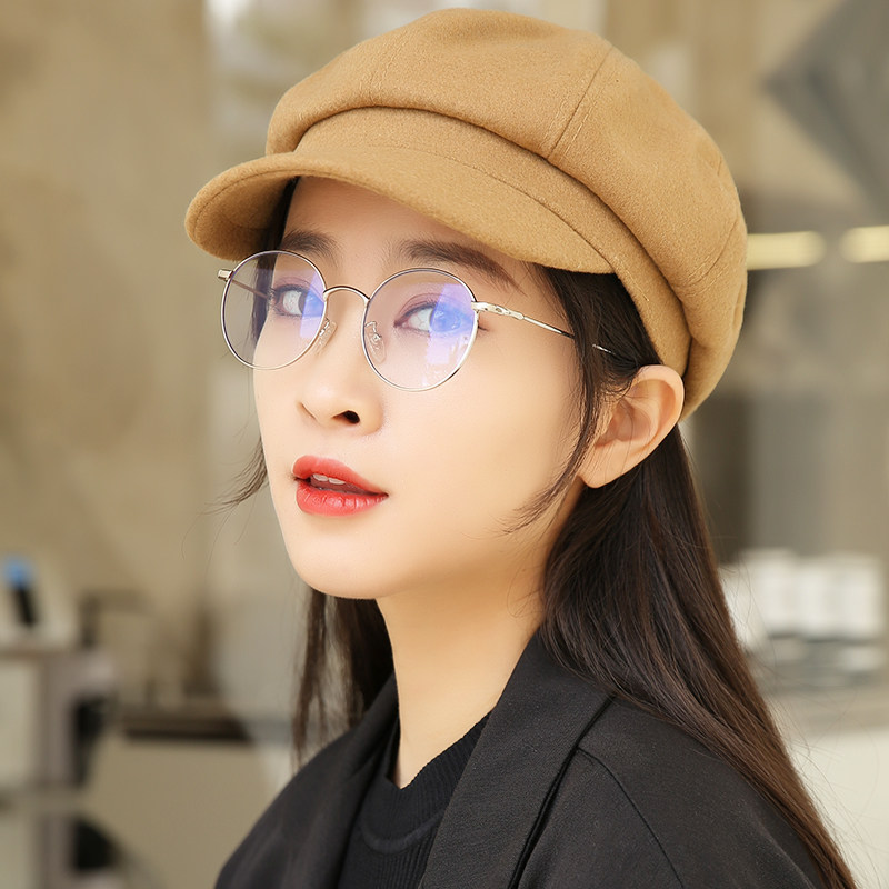 网红款贝雷帽秋冬季韩版潮八角帽子 麦诗鹿帽子