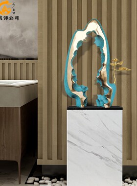 迎客松大厅金属艺术品雕塑摆件
