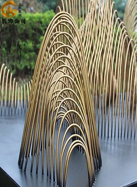 中式铁艺摆件假山雕塑家客厅金属