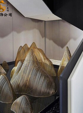 铁艺假山摆件别墅庭院售楼部会所户外园林工艺装饰品落地造景摆设