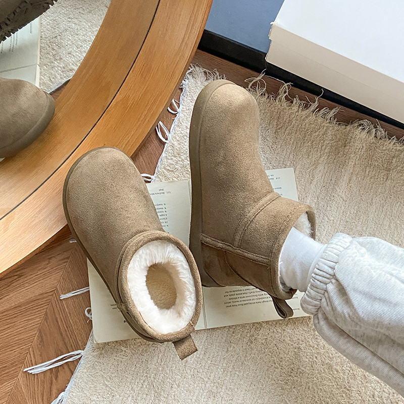 大码女鞋41到43胖脚宽肥超火雪地棉靴毛毛鞋女加绒厚底保暖短筒靴,淘宝优惠券,粉丝福利购,淘宝优惠卷