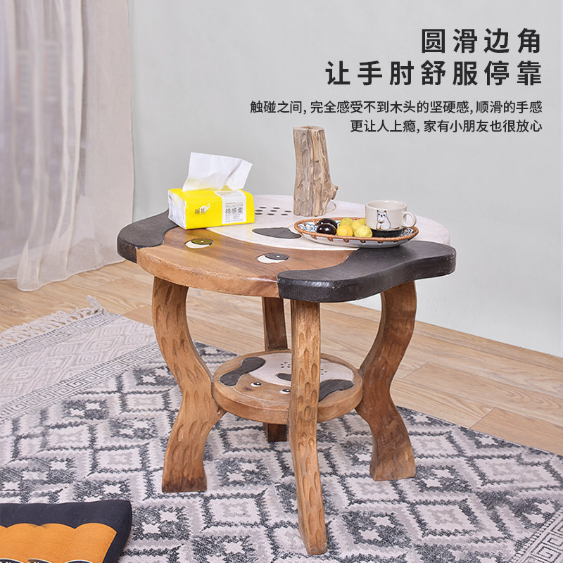 圆方形咖啡奶茶餐桌休闲阳台小桌子家用实木小圆桌宝宝学习写字儿,淘宝优惠券,粉丝福利购,淘宝优惠卷