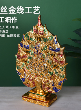 泰国木制雕刻生肖龙菩提树摆件