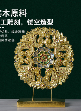 泰国风情玄关工艺品电视柜