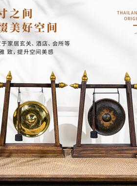 泰国特色手工艺品铜锣摆件