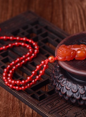 红玛瑙貔貅吊坠送运费险