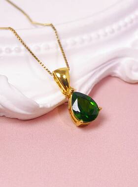 简约百搭精工吊坠空托S925纯银镶嵌配件空托定制水滴4*6到16*22mm