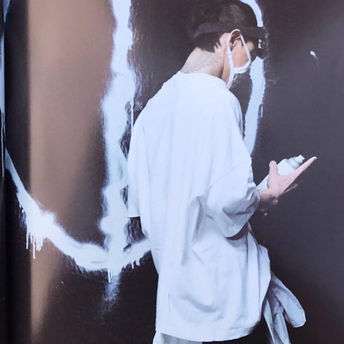 权志龙GD同款pmo长织带棉男女情侣T恤短袖 - 图0