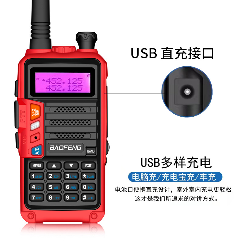 宝峰BF-UV5R旗舰版对机讲户外自驾游车载器手台超远大功率远距离 - 图0