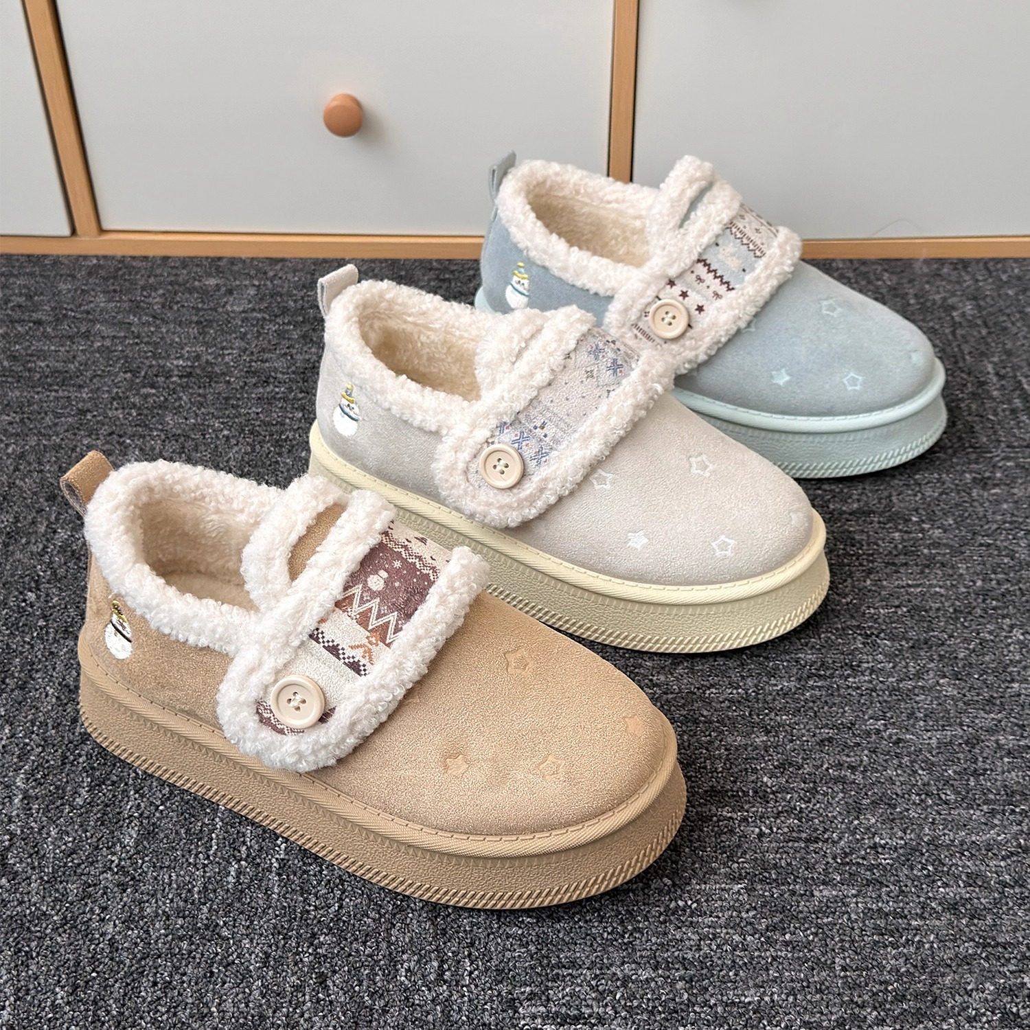 荔枝公园厚底加绒雪地鞋女款2025新款保暖棉鞋厚底板鞋毛毛鞋棉靴,淘宝优惠券,粉丝福利购,淘宝优惠卷